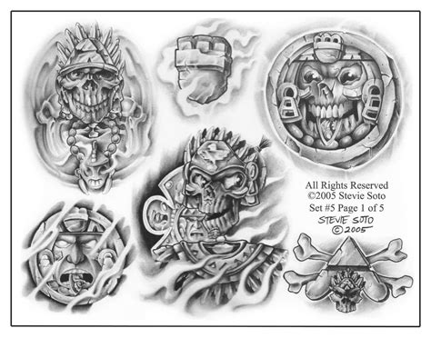 Steve Soto Tattoo Sketchbooks VK Aztec Tattoo Designs Aztec