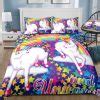 Twin Floral Unicorn Bedding Set Unicorn Bed Set Unicorn Bed In A Bag