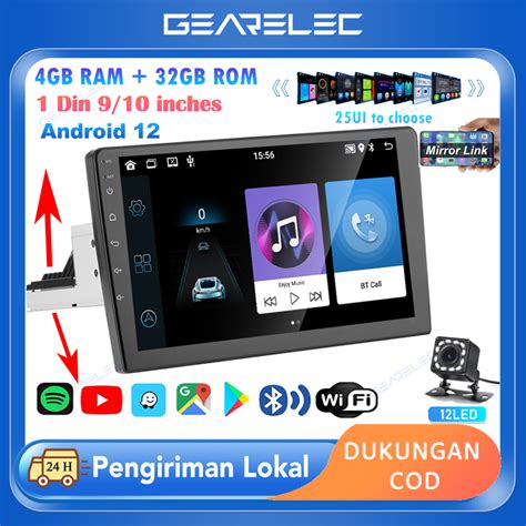 Jual Universal Single Din 9 10 Inch 4G 32G Android 12 Head Unit Untuk