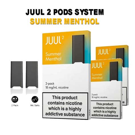 JUUL2 Polar Menthol Pods System 18mg 2 Pack Juul2 Pods