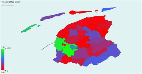 Create Custom Friesland Map Chart with Online, Free Map Maker. Color ...