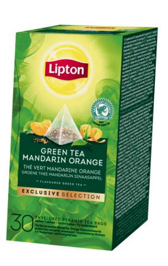 LIPTON GROENE THEE MANDARIJN SINAASAPEL 30ST EXCLUSIVE SELECTION