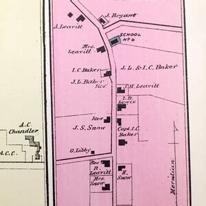 Antique 1871 New Gloucester, Maine Map From F.W. Beers Atlas of ...