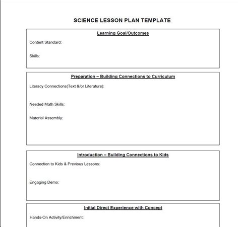 Free Science Lesson Plans