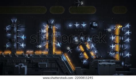 Aerial View Commercial Airport 3d Render Stock Illustration 2200811245 ...