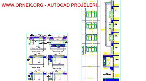 Cephe Giydirme Sistem Detay Dwg Projesi Autocad Projeler