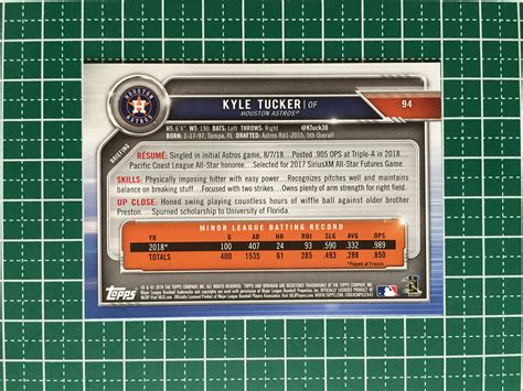 Topps Mlb Bowman Kyle Tucker Houston Astros Rc