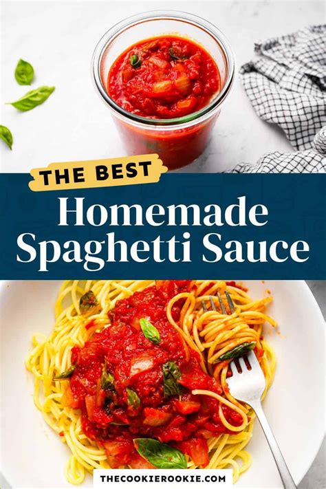 Homemade Spaghetti Sauce Recipe The Cookie Rookie® In 2024 Homemade