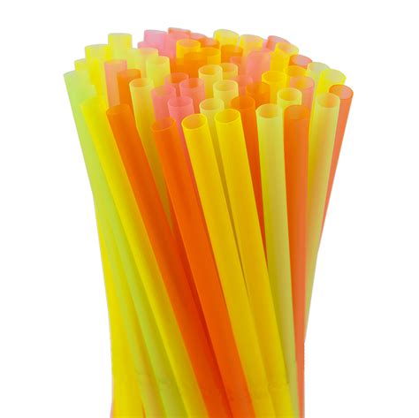 8 Assorted Neon Jumbo Straw Calson Industries