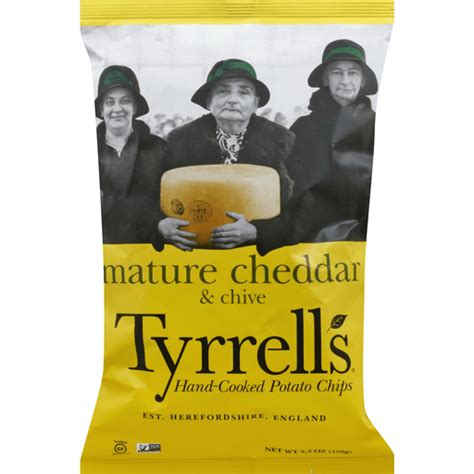 Tyrrells Potato Chips Hand Cooked Mature Cheddar Chive Shop The