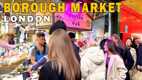 Borough Market London Street Food Busy Food Market In London 4K