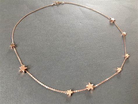 Star Necklace Gold Gold Star Choker Silver Star Choker Star Etsy