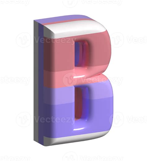 Letter B Round Bevel Shape 3d Render 11459909 Png