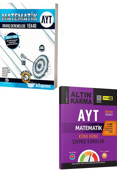 AYT Matematik 15 x 40 Branş Denemeleri ve Konu Konu Çıkmış Sorular Seti