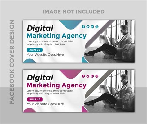 Premium Vector Vector Digital Marketing Agency Facebook Cover Design Template With Corporate