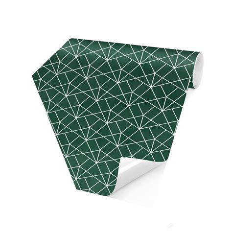 Smaragd Art Deco Linienmuster Hexagon Mustertapte Kaufen