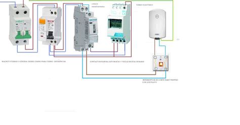 Termo Electrico Contactor Reloj Horario Curso De Electricidad