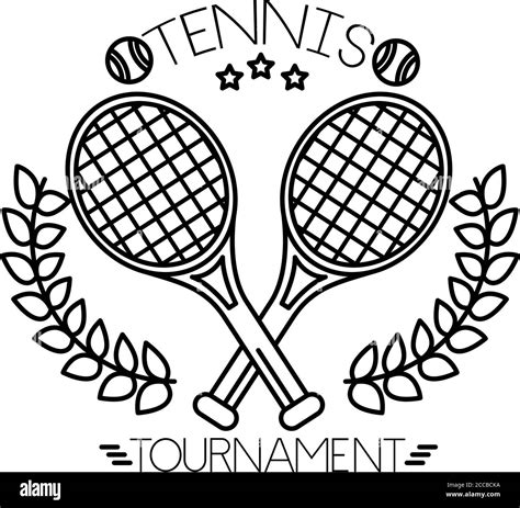 Crossed Tennis Rackets Black And White Stock Photos Images Alamy