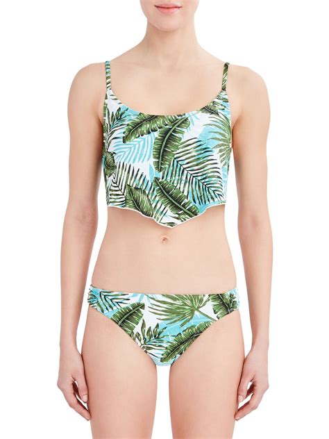 Bcbg Paris Women S Palm Print Bikini Bottom Walmart