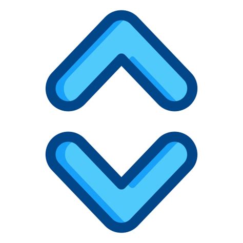 Up And Down Arrow Generic Blue Icon