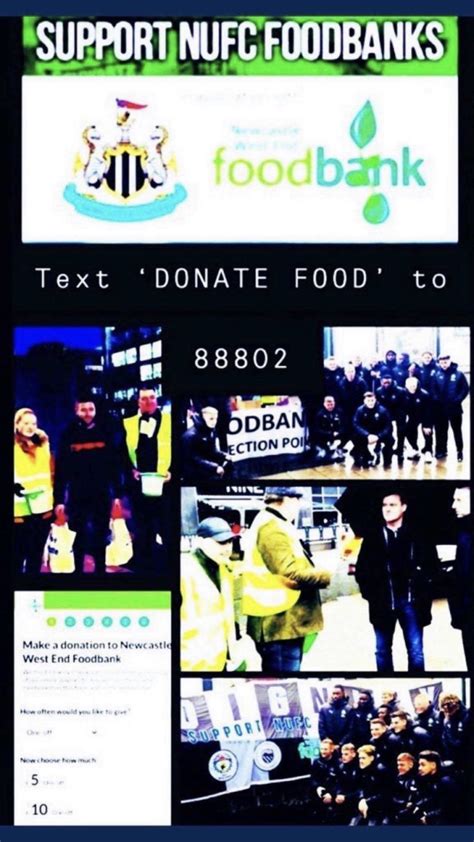 Nufc Fans Food Bank On Twitter Food Bank Food Donation Strawberry Place