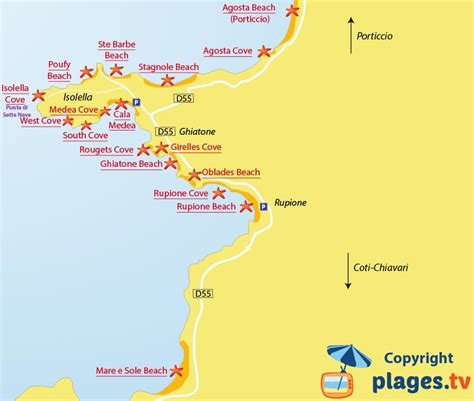 Corsica Beaches Map