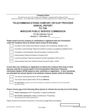 Fillable Online Psc Mo Pdf Documenttelecommunications And Ivoip Annual