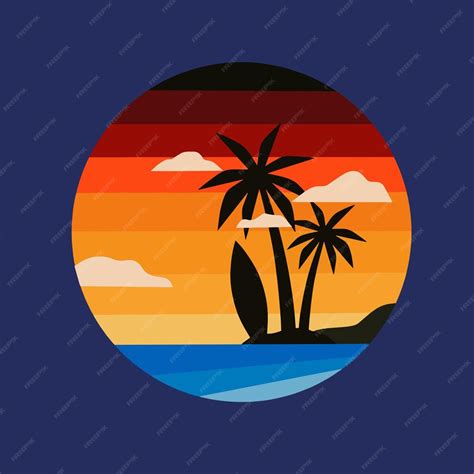 Premium Vector Beach Vector Design Illustration