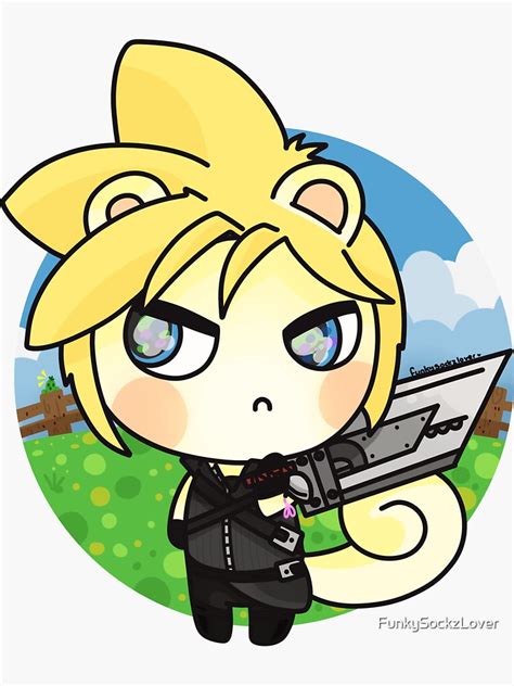 Acnl Cloud Strife Sticker For Sale By Funkysockzlover Redbubble