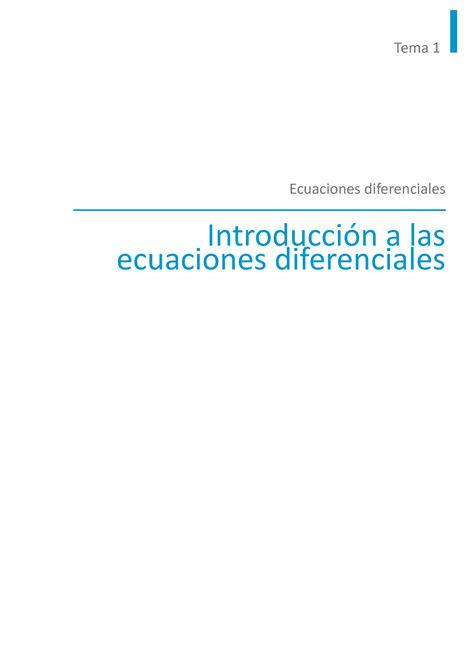 Tema1 ec dif Tema 1 Ecuaciones diferenciales Introducción a las