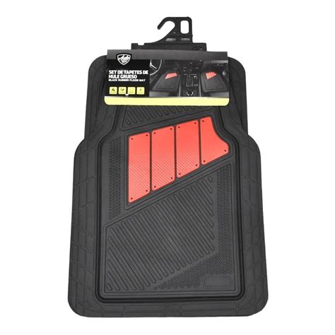 Tapetes Auto Drive Set Hule Grueso Negro Walmart