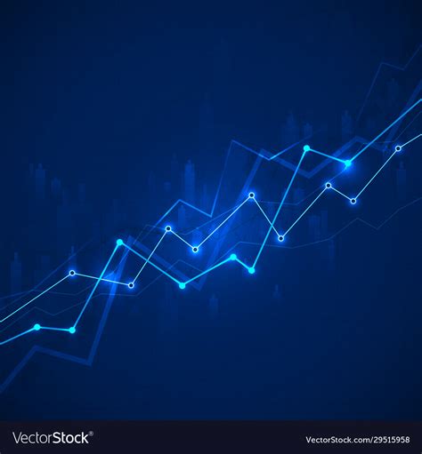 Abstract Financial Chart With Graph And Stock Vector Image