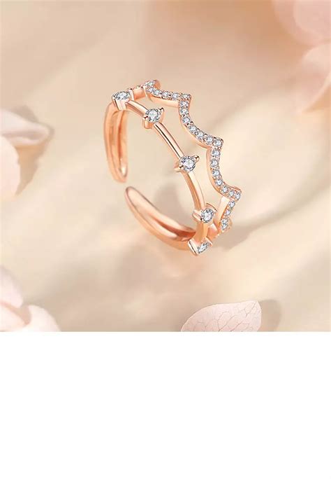 Buy Zafiti Sterling Silver Plated Rose Gold Simple And Fashion