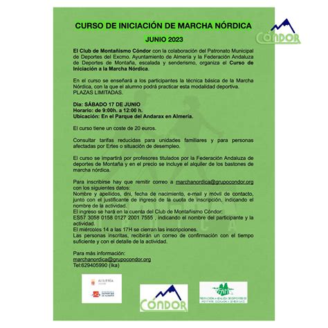 Grupo Cóndor Curso marcha nórdica 2023 REVAL