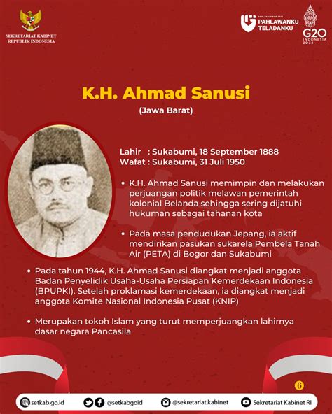 Sekretariat Kabinet Republik Indonesia 5 Tokoh Bangsa Penerima Gelar Pahlawan Nasional Tahun