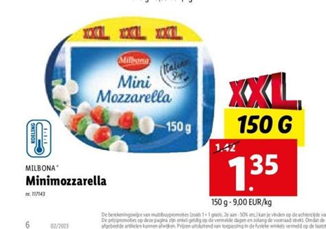 Milbona Minimozzarella G Promotie Bij Lidl