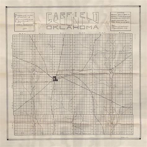 1909 Map Of Garfield County Oklahoma Etsy