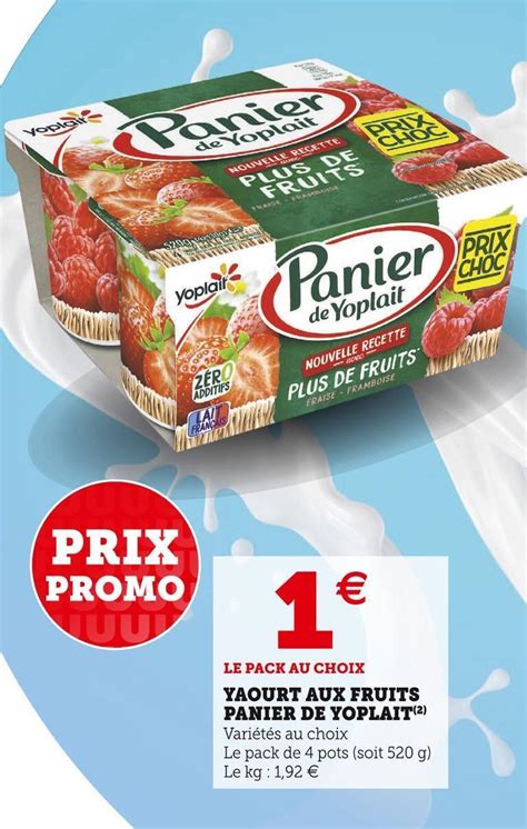 Promo Yoplait Yaourt Aux Fruits Panier De Yoplait Chez Super U