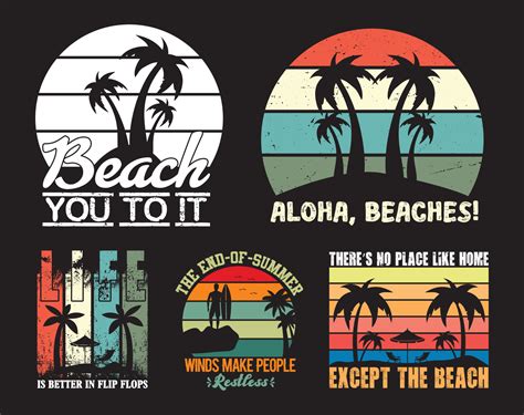 Summer T Shirt Design Bundle Quotes About Summer Beach T Shirt