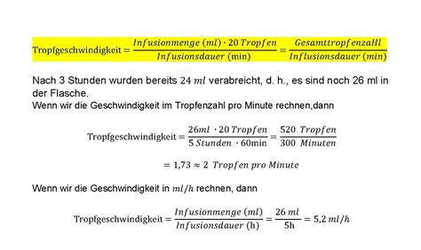 Tropfengeschwindigkeit Berechnen