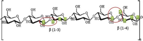 Chemical Structure Of B Glucan From Cereals Source Adapted From Zhu