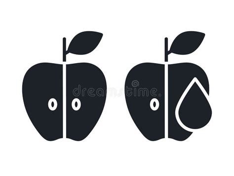 Apple Silhouette Vector Stock Illustrations Apple Silhouette