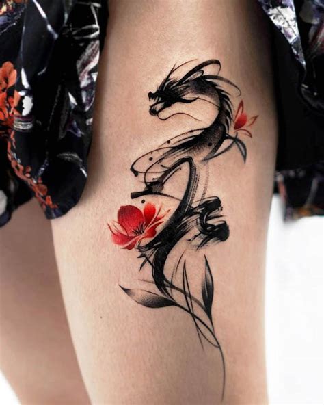 Dragon Tattoos For Women On Leg