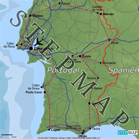 StepMap Portugal Landkarte für Portugal