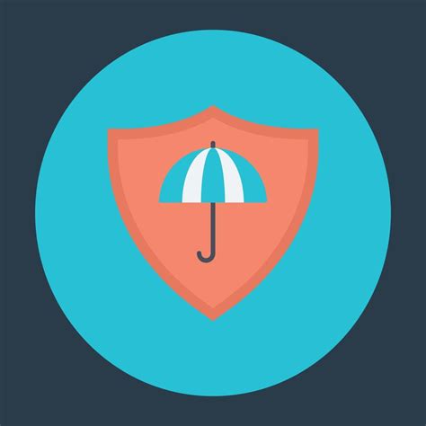 Umbrella On Shield 6354421 Vector Art At Vecteezy