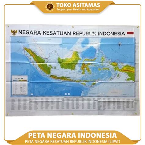 Jual Peta Negara Kesatuan Republik Indonesia Nkri Lipat Ukuran