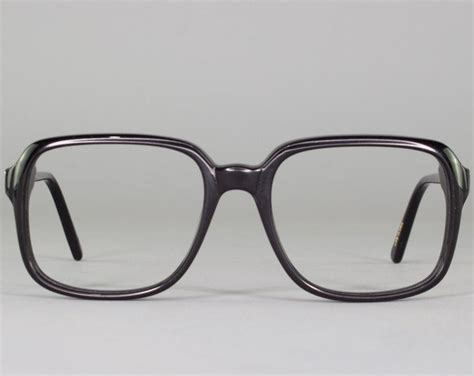 1970s Vintage Eyeglass Frame 70s Glasses Square Black Etsy