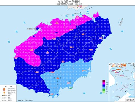 海南省气象局2023年07月17日16时50分继续发布暴雨三级预警