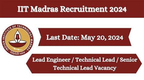 Iit Madras Recruitment New Opportunity Out Check Post Salary