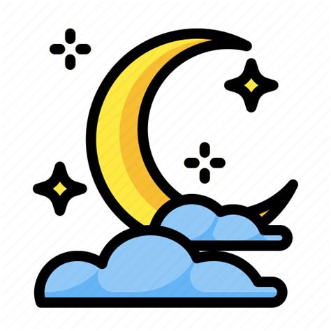 Night Cloud Star Moon Icon Download On Iconfinder